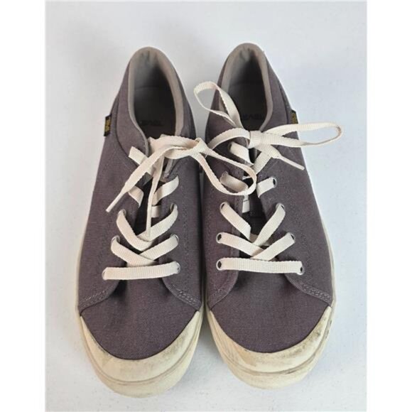 Teva Paseo Lace Canvas Sneakers Dusty Plum Purple Gray Low Top Women 10 - Picture 2 of 8